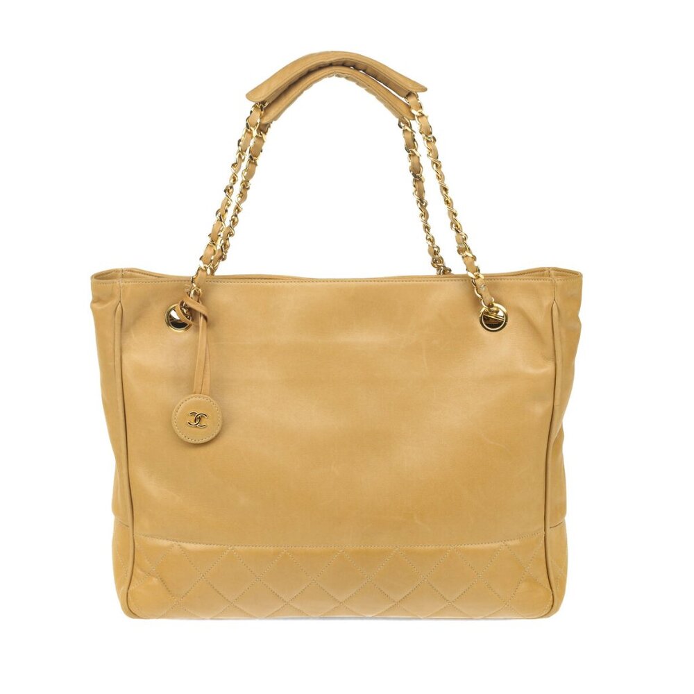 Chanel Tan Matelassé Tote